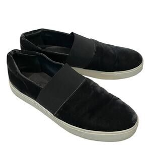 VINCE black velvet stretch slip on sneaker flats size 9 SHELF 5022
